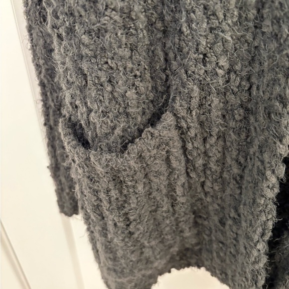 Staccato Charcoal Grey Fuzzy Eyelash Cardigan Size Small - Picture 2 of 8